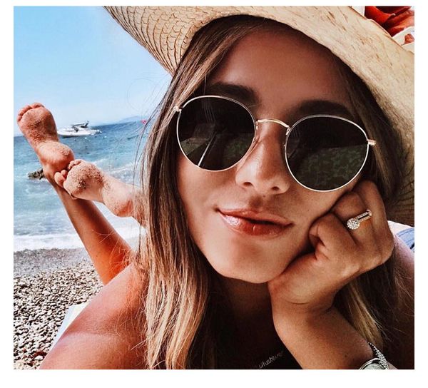 

woohoo 2020 vintage oval classic sunglasses women/men eyeglasses street beat shopping mirror gafas uv400, White;black