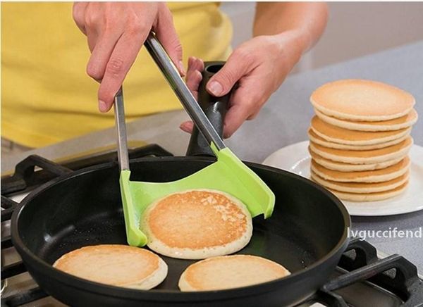 

clever spatula tong 2-in-1 kitchen spatula tongs non-stick heat resistant kitchen helper frame kitchen tongs tools 100sets ooa4861