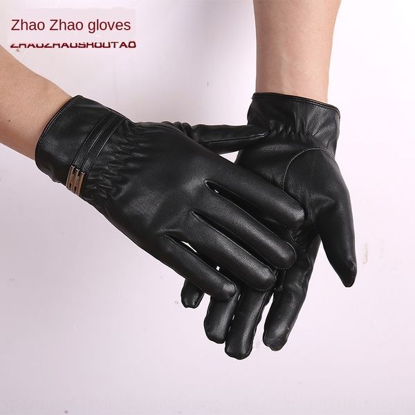 

men's warm bicycle winter velvet thickened warm touch leather gloves outdoor cycling autumn and winter gloves