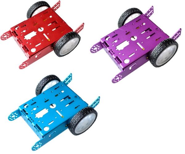 

aluminum car intelligent chassis alloy accessories 2 wheel car diy kit