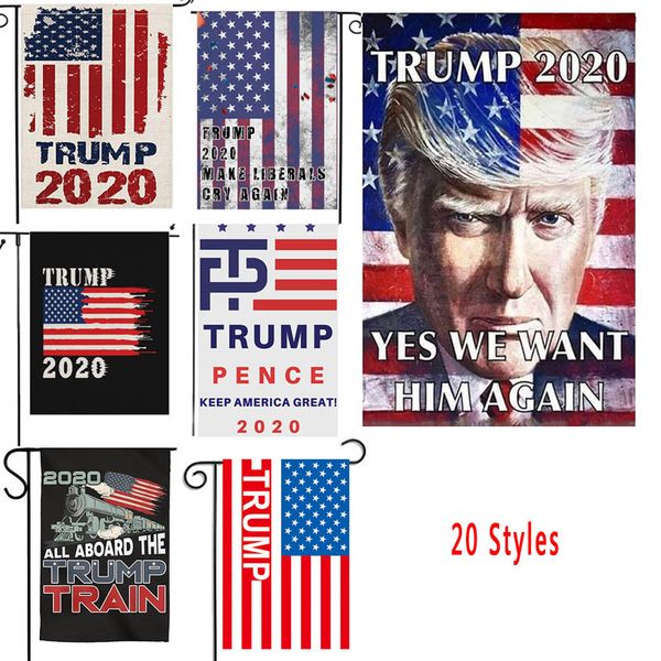 

20 styles trump banner slogan 2020 us election supplies trump flag 2020 campaign banner election banner 30*45cm
