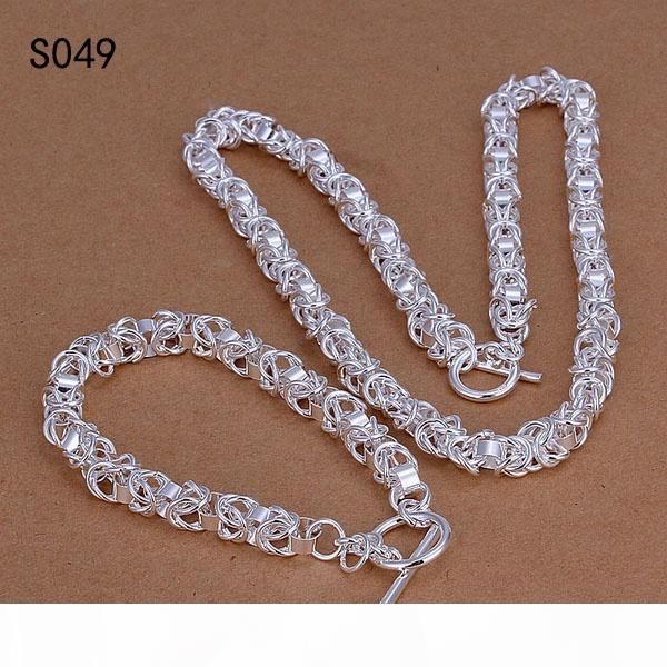 

same price sterling silver jewelry sets,fashion 925 silver necklace bracelet jewelry set gts3 factory direct sale