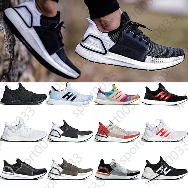 

ultraboost 19 20, triple black mens womens running shoes woodstock red stripes legend ink white walker fashion trainers sport sneakers, White;red