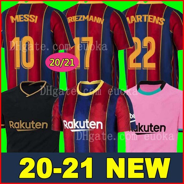 

fc barcelona soccer jersey 20 21 camiseta de futbol ansu fati 2020 2021 messi griezmann de jong maillots de football shirt men + kids kit, Black;yellow