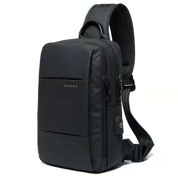 

mens sling bag waterproof chest ruck crossbody one shoulder usb charging bag