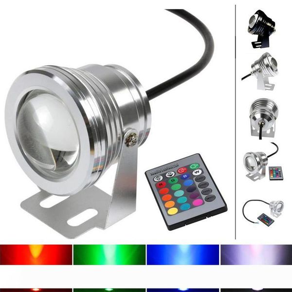 

10W RGB LED Floodlight Underwater LED Flood Lights Swimming Pool Outdoor Waterproof Warm Cool White LED lamp Round Landscape light DC 12V