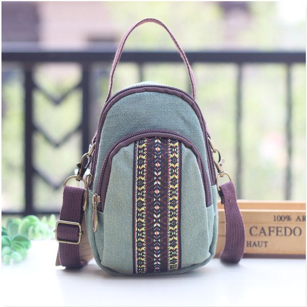 

embroidery mini bag women lady bag canvas printed crossbody messenger shoulder design small handbag women phone #15