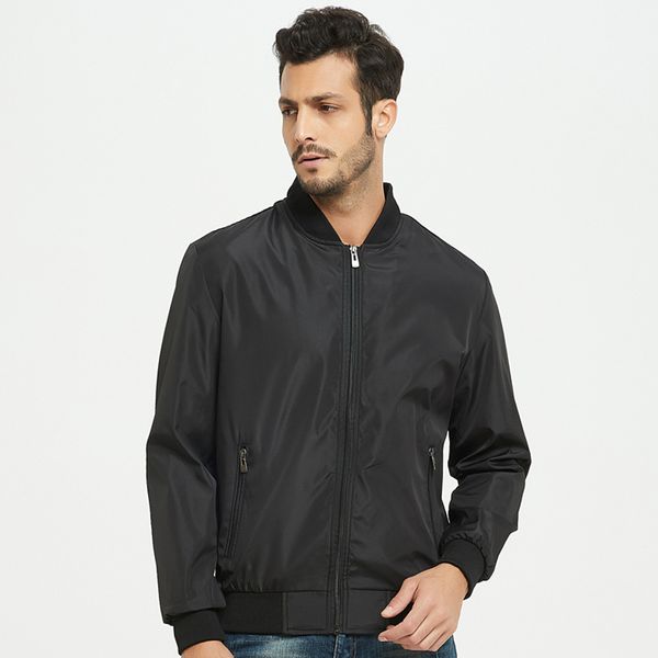 

mensnew casual solid color daily autumn sports jacket, Black;brown