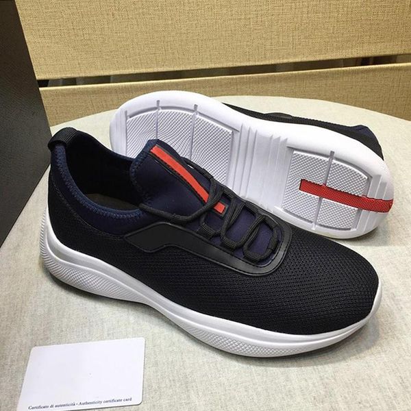 

mesh and neoprene sneakers men 's shoes autumn and winter luxury shoes fashion plus size design men sports shoes with ori, Black