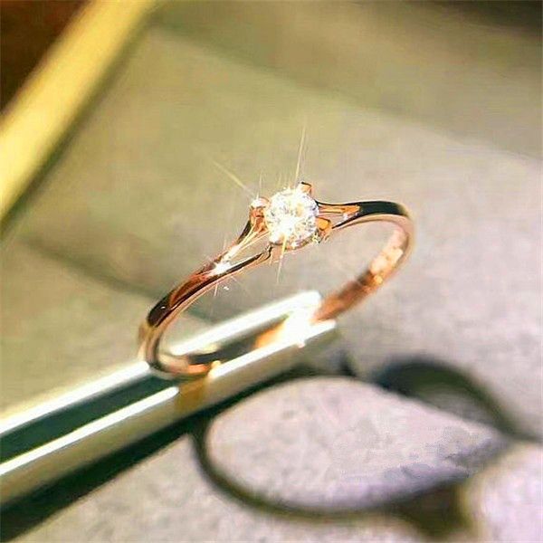 

boho женский кристалл циркона камень кольцо смазливая малый серебряный цвет розовое золото цвет finger обручальные кольца для женщин, Silver