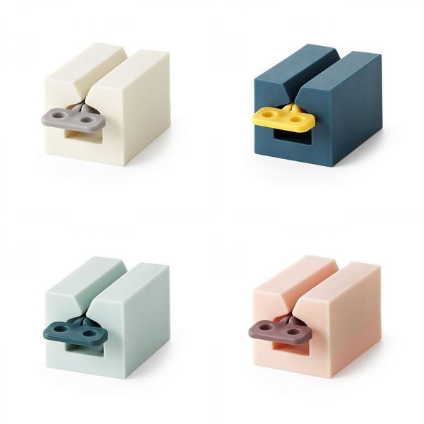 

set of 4 toothpaste squeezer easy press portable plastic holder bathroom