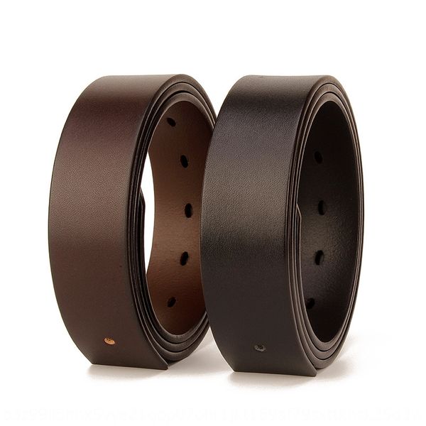 

pin buckle pin body does not take the lead vegetable tanning leather strip head layer cowhide belt body men's belt does not take, Black;brown