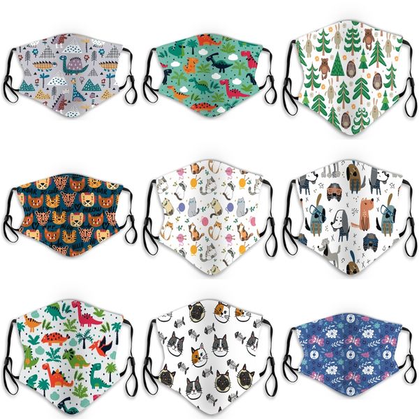 

washable reusable ppe kids masks face mask anti dust fog face mouth masks dust-proof breathable washable cloth with 1 filter#255