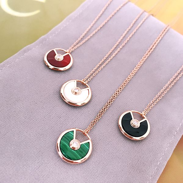 

2020 new female 925 silver necklace classic circular temperament atmospheric luxury jewelry silver net red guliguli