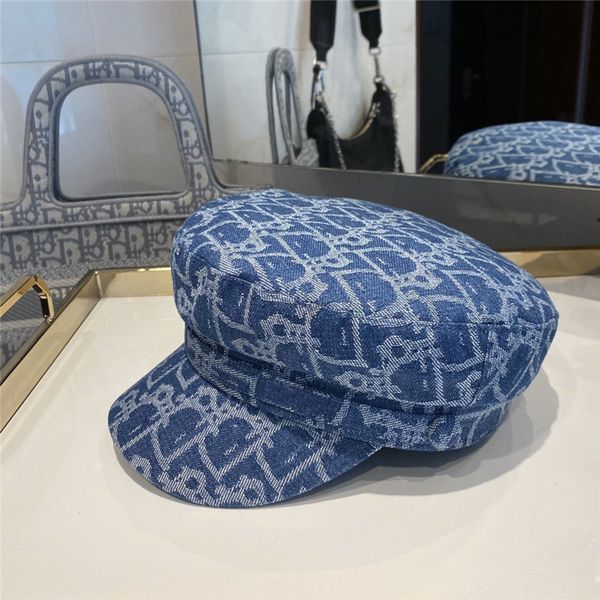 

four seasons military cap cowboy stingy brim hat printed pattern breathable hats with logo high quality, Blue;gray