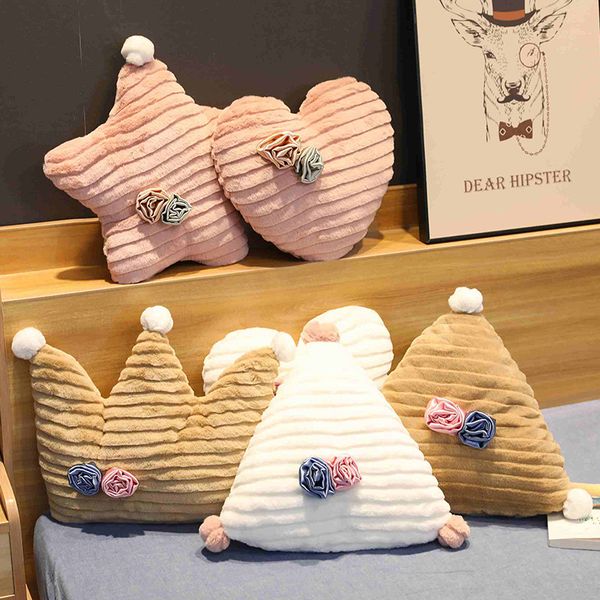 

new soft stars moon crown pillow plush toys wholesale sofa cushion childrens room decoration