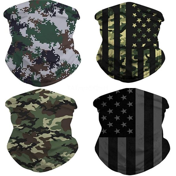 

m7lck fashionflag cycling head scarf sport magic masks head neck scarves windproof bandana camouflag face mask with filtere#746, Blue;black