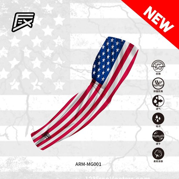 

mvpgd fbx digital color american ice silk sleeve sun-proof antibacterial sun-proof quick-drying digital national flag national flag tattoo s