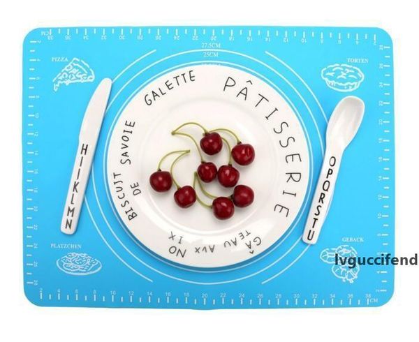 

food grder silicone kneading dough mat high temperature resistant thickening slip circle with scale baking mat
