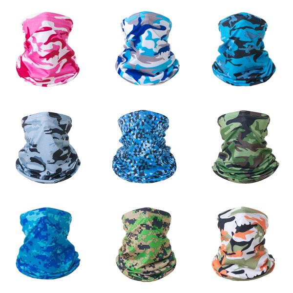 

ztww9 seamless bandana face shield mask headband neckwarmer visor bandana camouflage outdoor cycling fishing riding mask cycling scarfs#173, Black