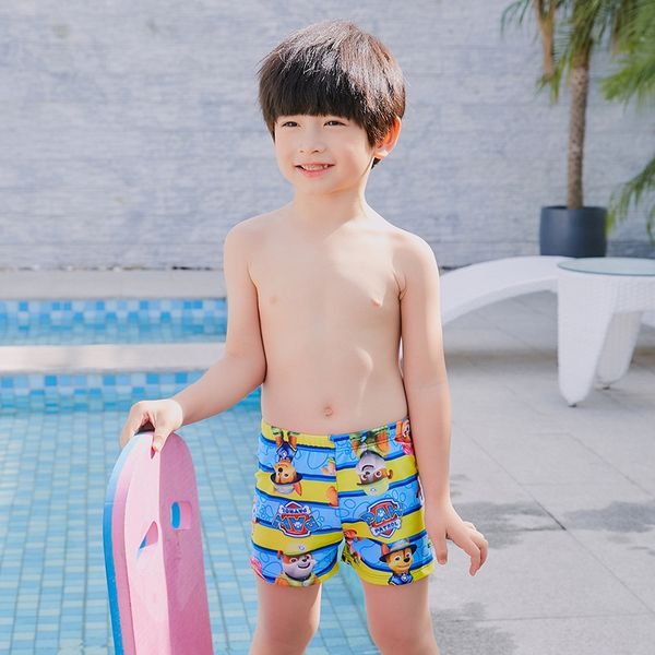 

polek 2019 men's sports pants swimsuit swimsuit striped cartoon children's trunks comfortable swimming pool children's swimmi, Black
