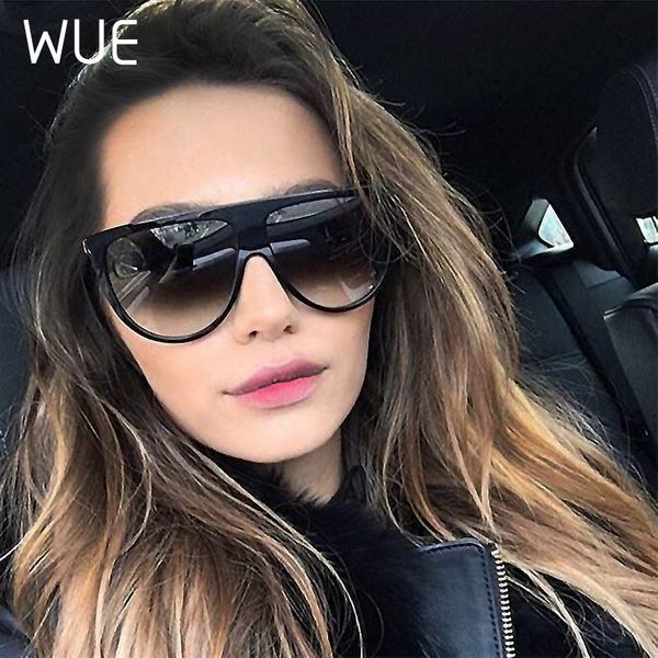 

gradient big frame sunglasses leopard print female retro flat thin shadow square sunglasses luxury designer big black shadow, White;black