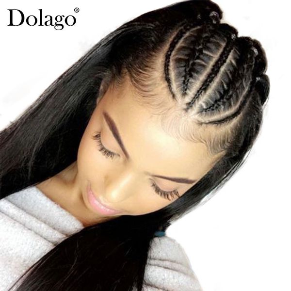 

360 lace frontal wig 150% density straight lace front human hair wigs for women pre plucked full ends black dolago remy