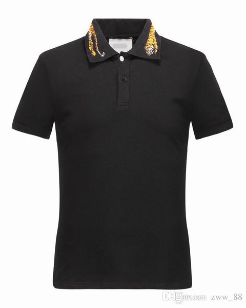 

new arrival 2017 brand men fashion short polo tiger adornment casual camisetas masculinas plus size m-3xl 16507, White;black