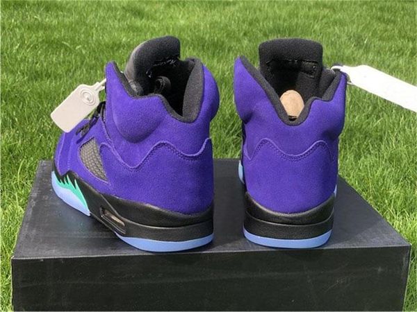 

air authentic 5 alternate grape ice black basketball shoes clear new emerald suede 136027 -500 authentic sports shoes size 7 -13 0q0