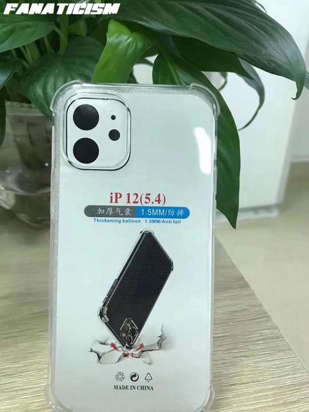 

высокое качество антидетонационного четкого телефона дело для iphone 12 pro max 12pro 12max 1.5mm подушка безопасности мягкого тпу телефона