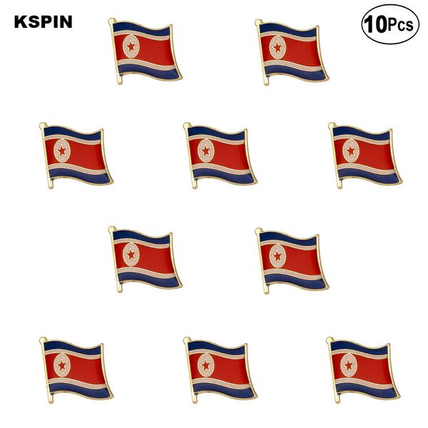 

north korea flag lapel pin flag badge brooch pins badges 10pcs a lot, Gray