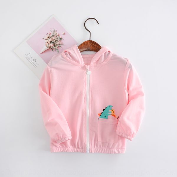 

ixzzl children's clothing 2020 summer new hoodie zipper shirt ice silk cotton linen breathable clothes sunscreen clothes sunscreen i, White;black