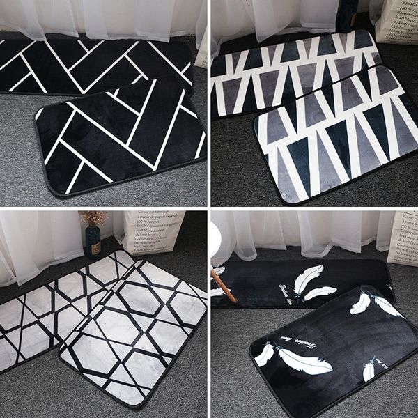 

nordic simple car door-in gift flannel floor slow rebound bathroom non-slip foot mat pet carpet floor mat