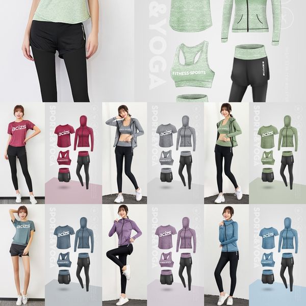 

kolbm sports sports piece set suit women's bat shirt internet celebrity professional gym running casual fashion spring and autumn yoga, Black