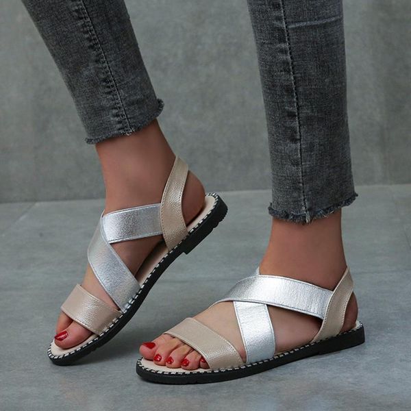 

luxury designer woman flat sandals 2020 summer beach sandals rasteirinha female casual low heel ladies work shoes mules 01d cs10, Black