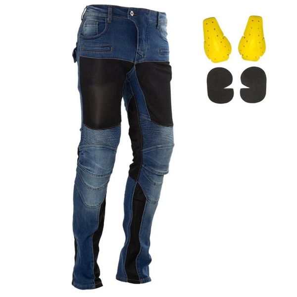 

2020 summer men motorcycle riding pants moto pantalon jeans protective pants motocross racing denim jeans with 4 x knee hip pads