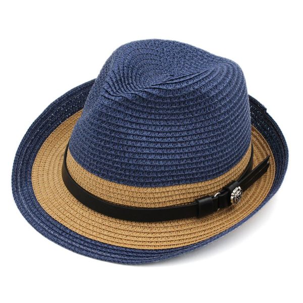 

мода лето стро cap unisex fedora trilby hat бич вс hat cap gangster jazz, Blue;gray