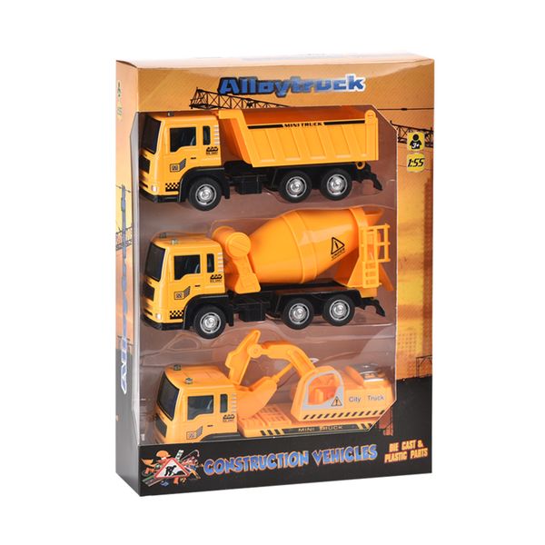 

1:55 pull-обратно сплава игрушки строительство грузовик для малыша дар 05