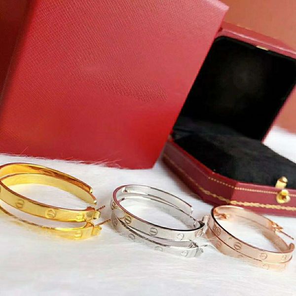 

2020 новая мода большой sizetitanium стали серьги стержня полукруглого серьги открытия для женщин партии ювелирных изделий новый год подарок, Golden;silver