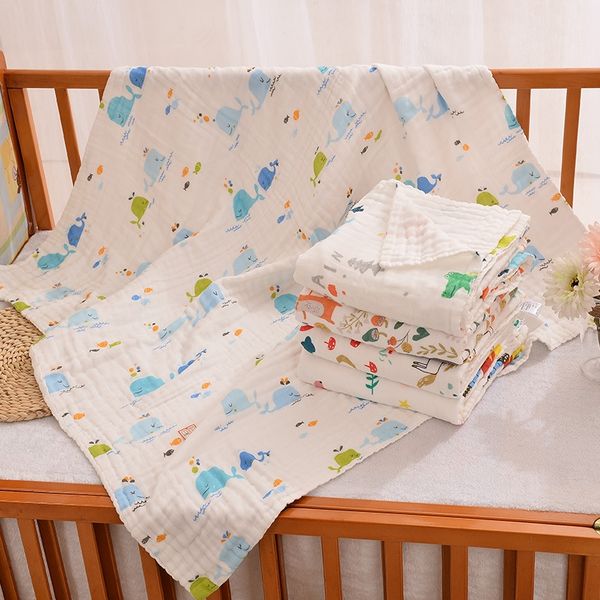 

fmuuh high density baby cotton gauze quilt newborn blanket super soft absorbent breathable four seasons cover air air conditioning bath towe