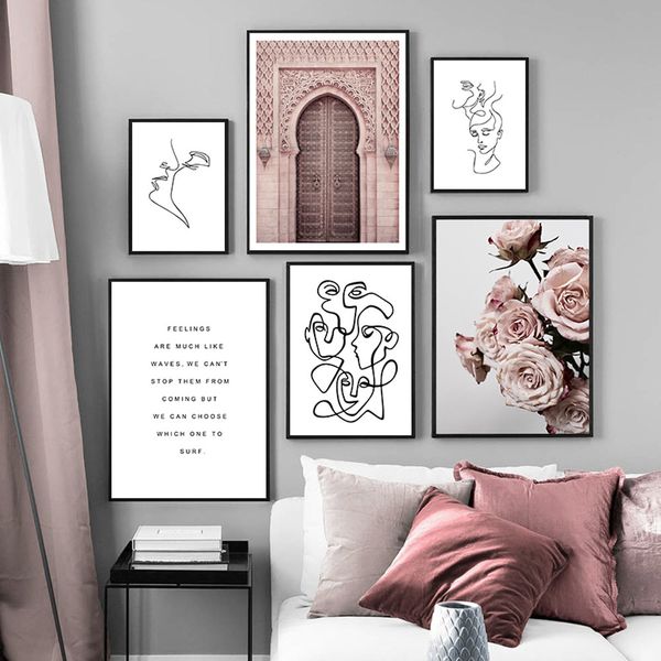 

pink flower abstract painting poster nordic posters and prtins quotes decorative pictures live paintings landscape wall painting