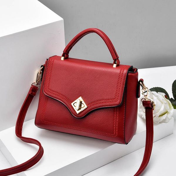 

women's bag 2020 new fashion cross body women's simple fashionable handbags solid color shoulder bag