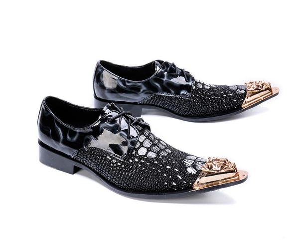 

2020 new men's fashion genuine leather oxford formal wedding party dress shoes flower men high heels casual shoes, Black