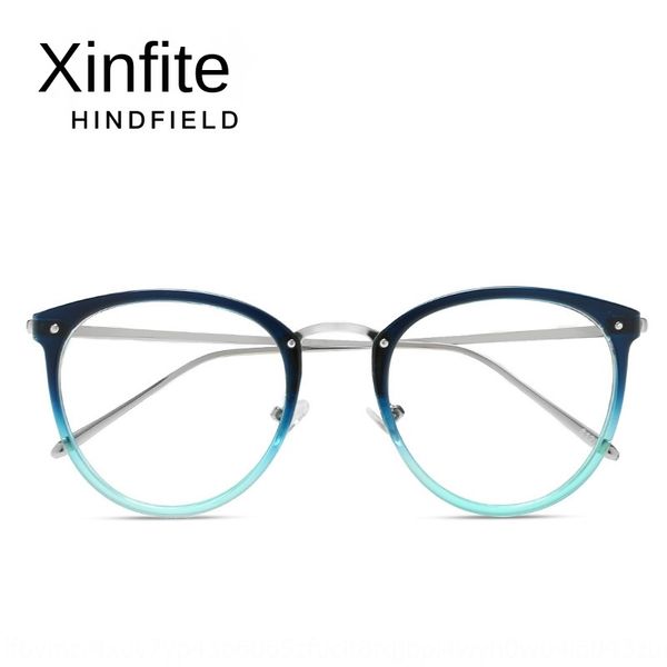 

new-style 8128 trendsetter student plain glasses large frame high-end glasses frame, Silver