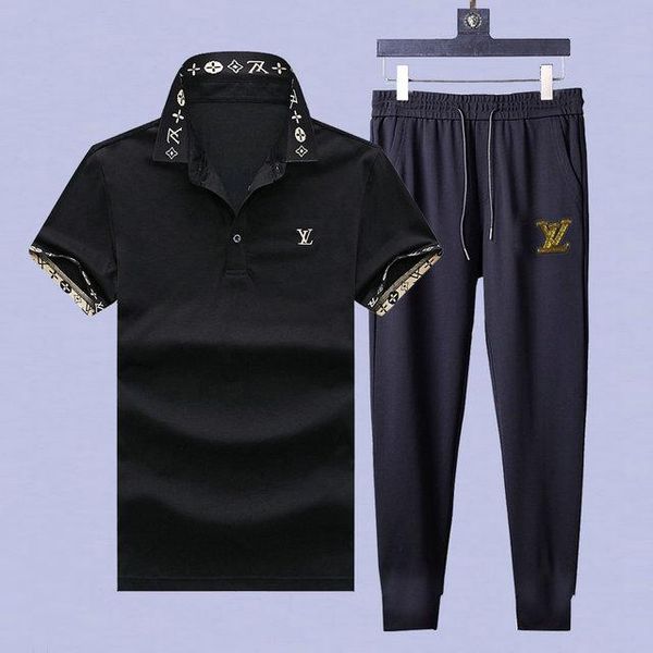 

2020 new mens designer tracksuits fashion polo shirts casual short long pants teenager sports suits -3xl optional, Gray