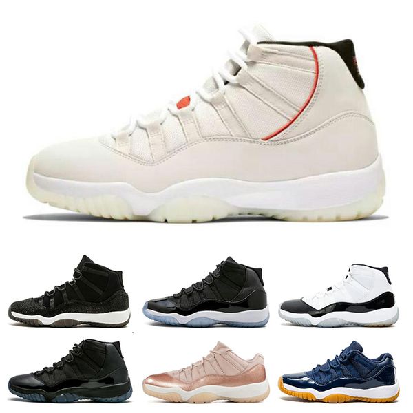 

11 11s mens basketball shoes concord 45 cap and gown legend blue platinum tint gym red xi men sport shoes