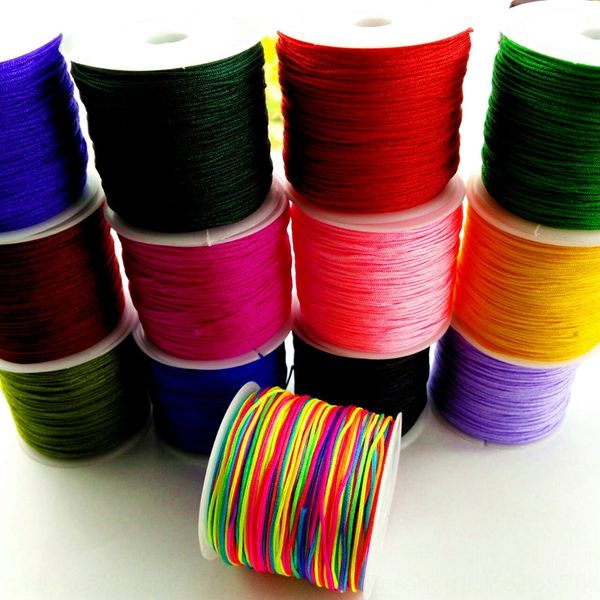 

small bucket no. 72 jade line diy chinese knot wire braided wire handmade diy red rope chinese knot material rope, Silver