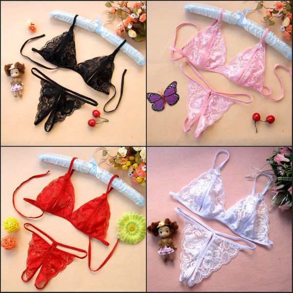 

2020 women lace polyester lingerie swimsuit swimwear babydoll bikini bra g string set summer swimwear beach wear bikini set, White;black