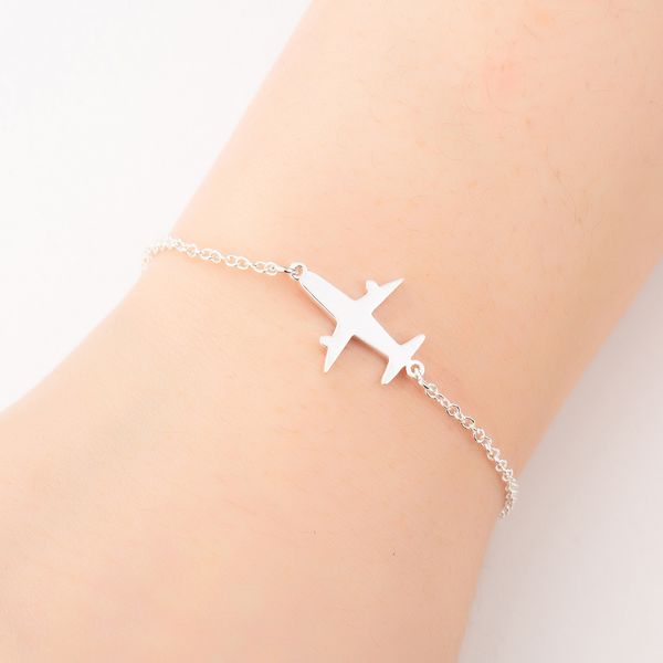 

fashion wild bracelet aircraft bracelet stainless steel bracelet, Golden;silver