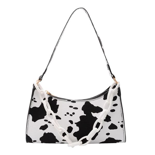 

lady mini purse fashion exquisite shopping bag portable women acrylic chain shoulder bag cow print pu handbags